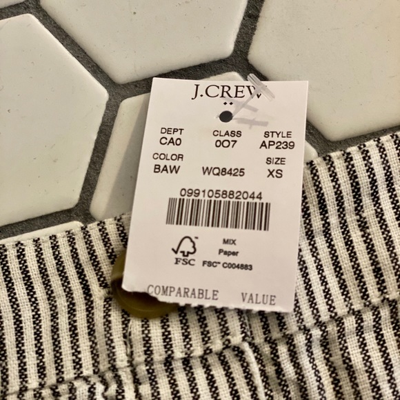 J. Crew Linen Blend Striped Tank - Picture 3 of 4